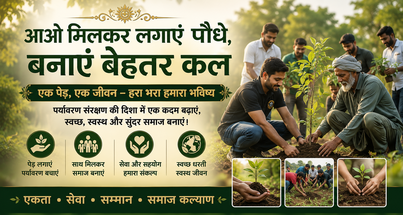 आओ मिलकर लगाएं पौधे, बनाएं बेहतर कल